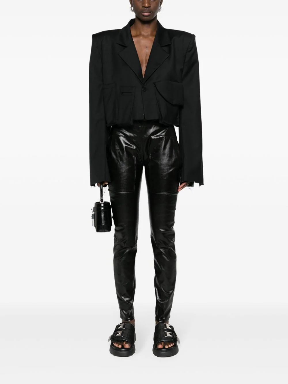Rick Owens Elasticated-waist Leggings In Black
