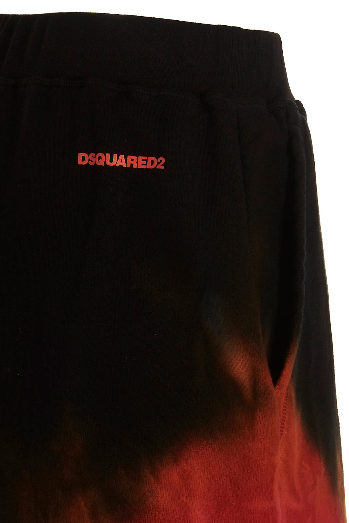 Dsquared2 Tie-dye Pattern Bermuda Shorts In Black