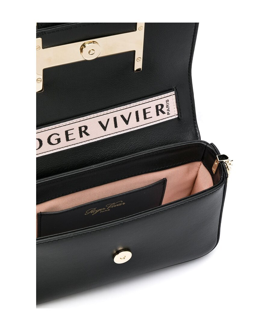 Roger Vivier Tr È S Vivier Chain Shoulder Bag In Black