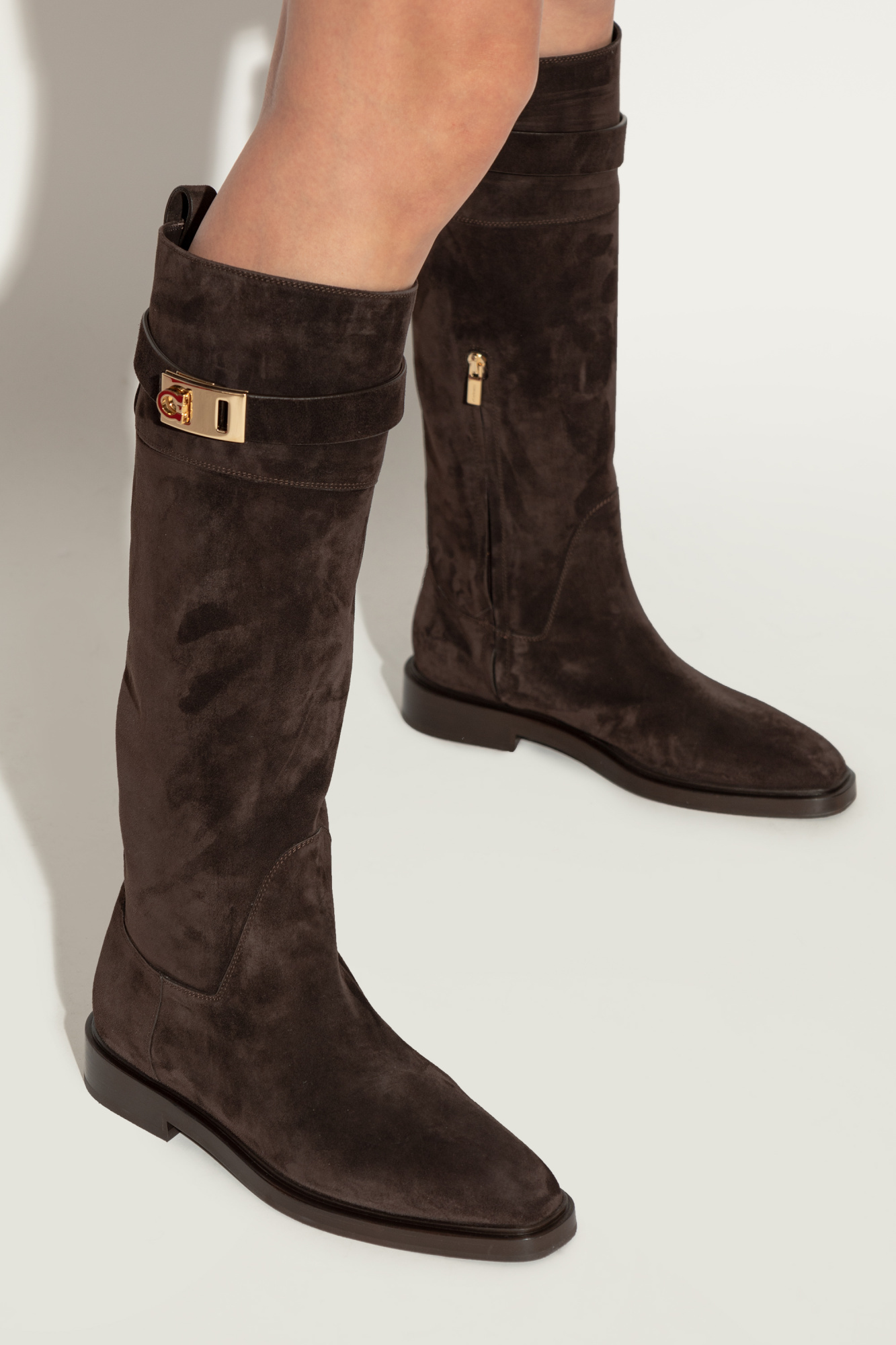 Ferragamo Short Boot In Black