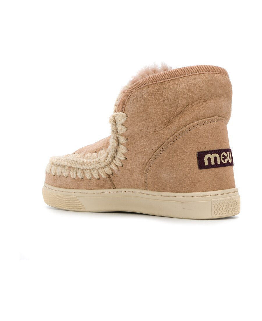 Shop Mou Lined Interior Ankle Boots In Nude