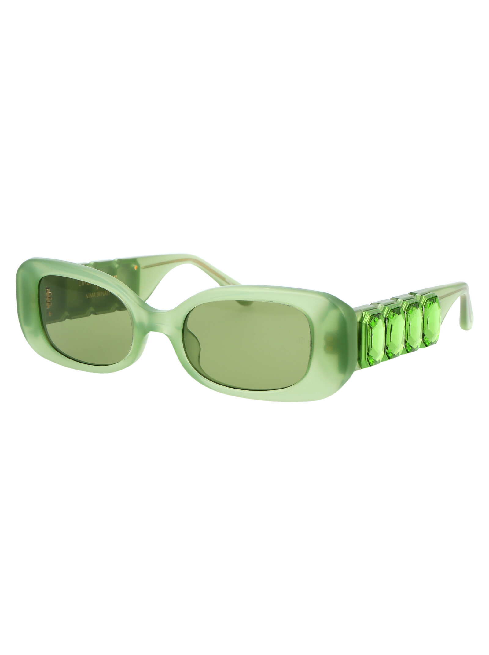 Linda Farrow Lola Sunglasses In Green