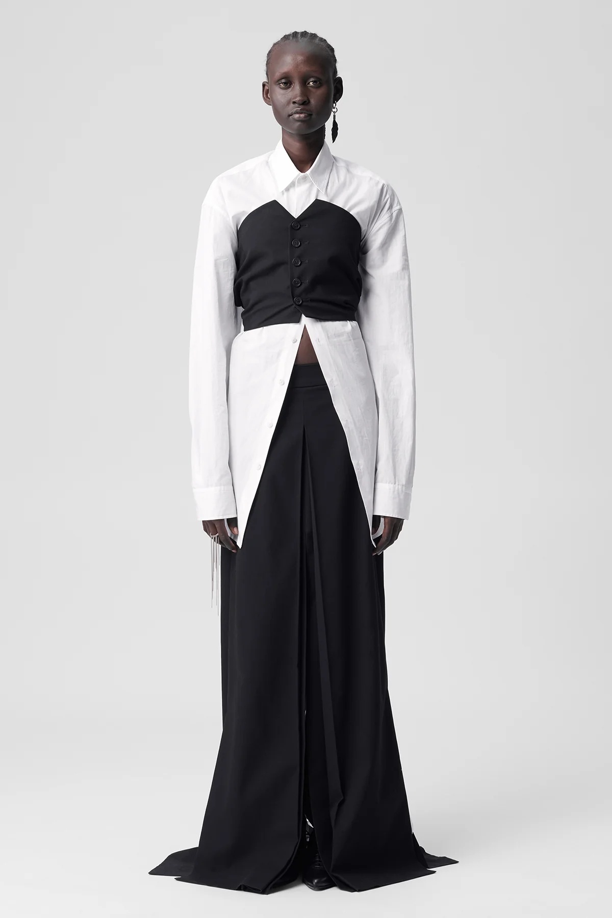 Ann Demeulemeester Dete Long Pocket Shirt In White