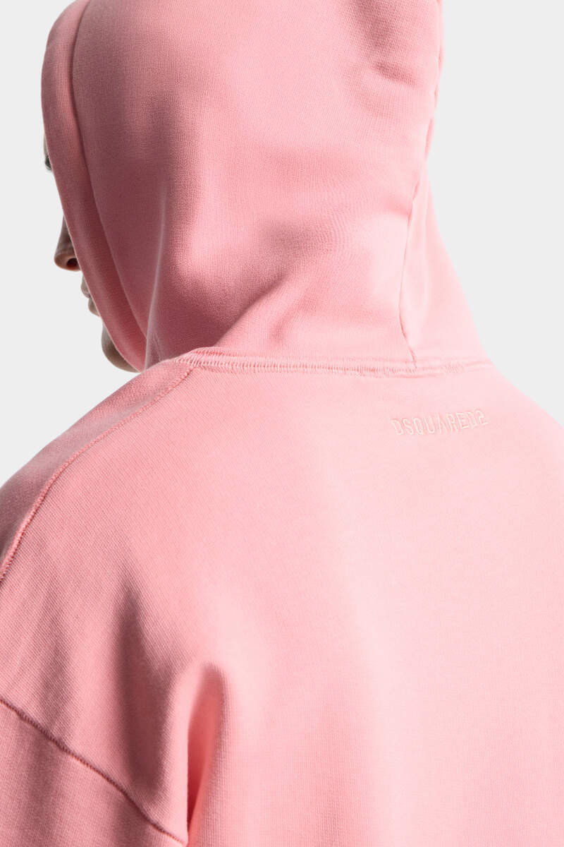 Dsquared2 Rebels Relax Hooded Hoodie In Pink