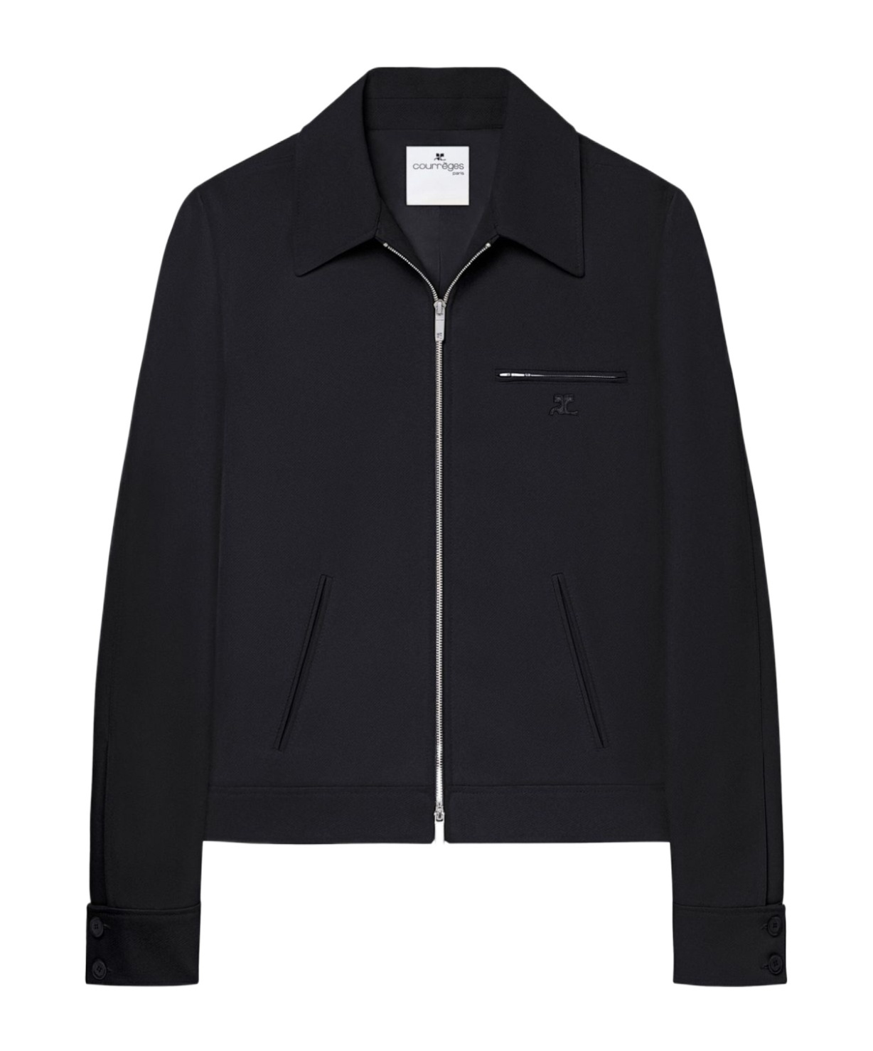 Courrèges Twill-weave Shirt Jacket In Black