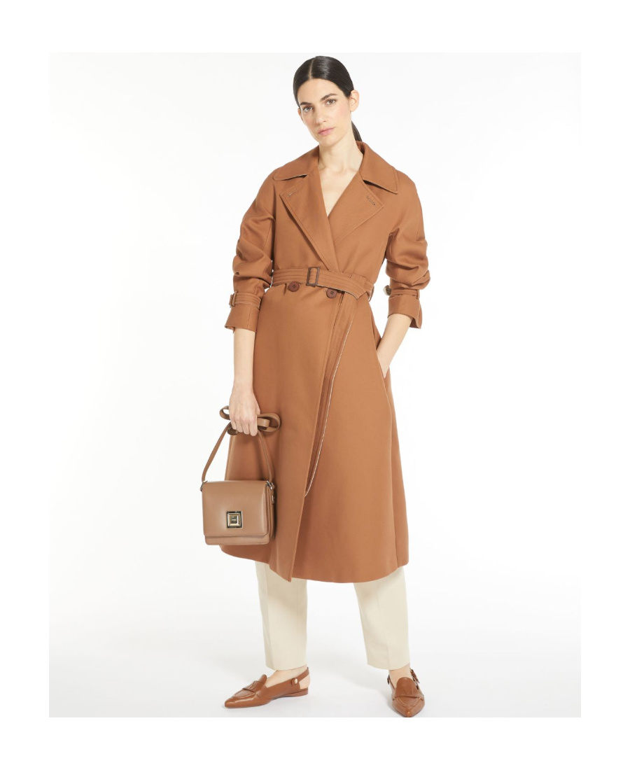 Max Mara Double-breasted Trench Coat In Brown