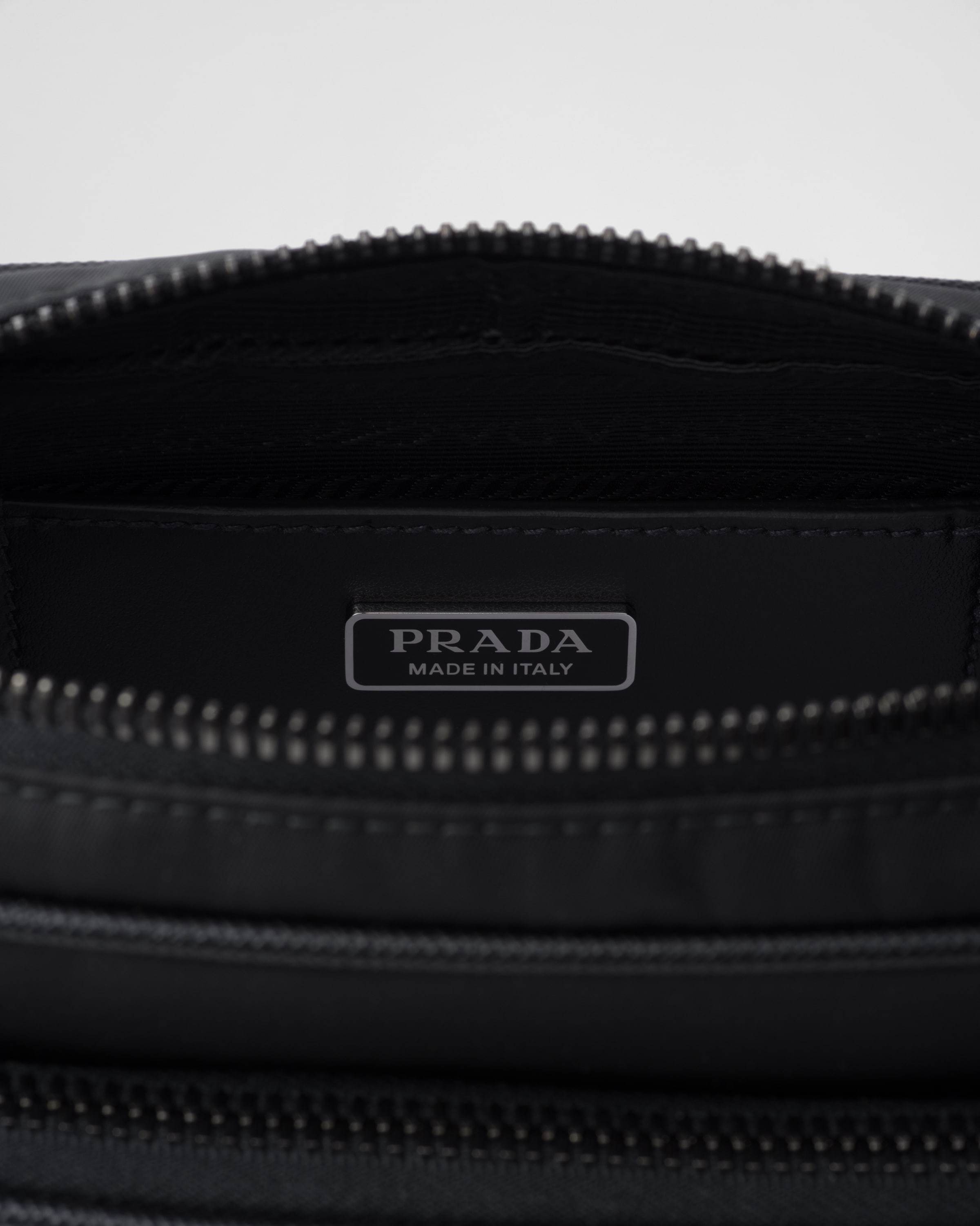 Prada Re-nylon And Saffiano Leather Shoulder Bag In Black