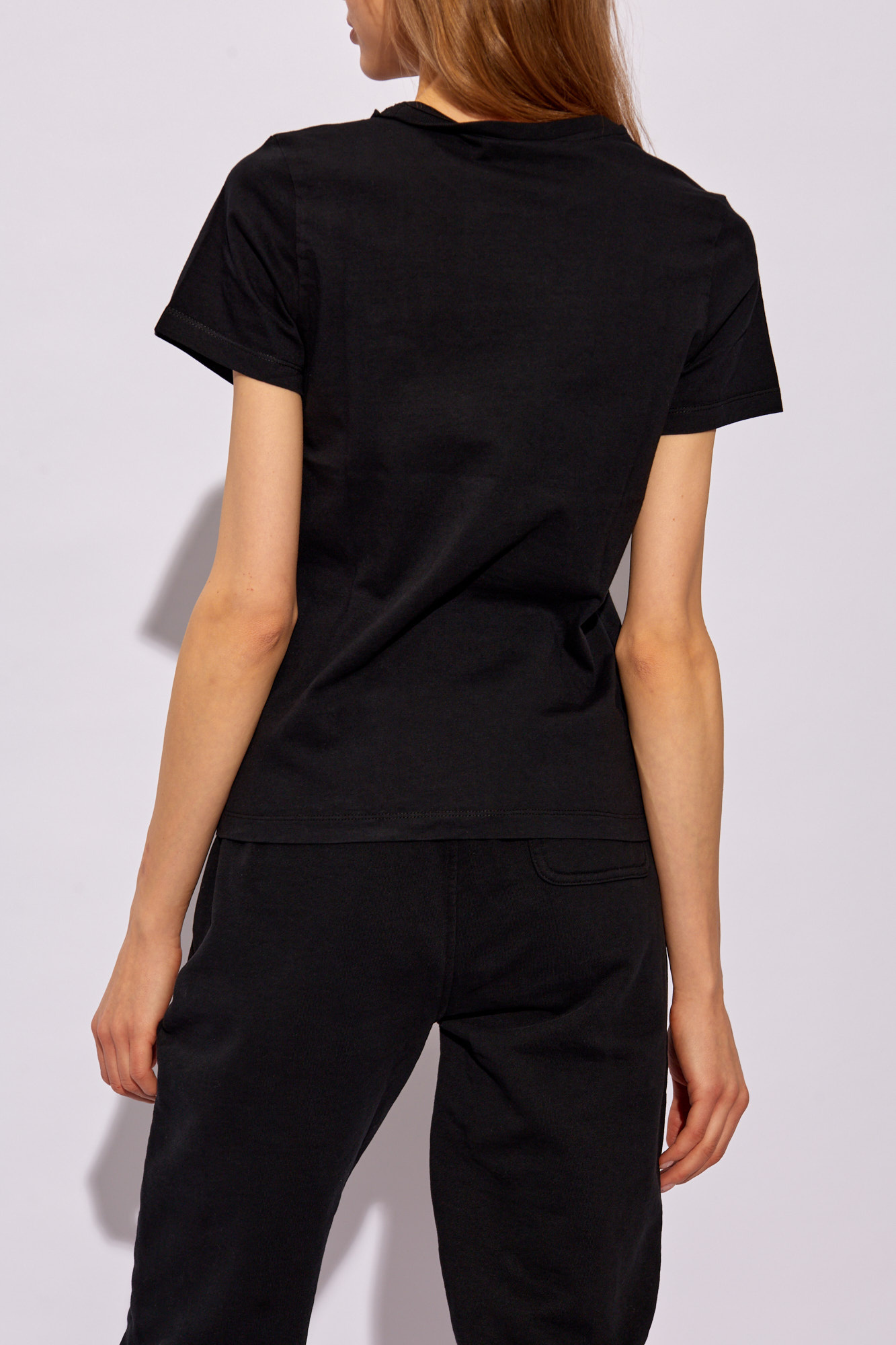 Maison Kitsuné T-shirt With Fox Patch In Black