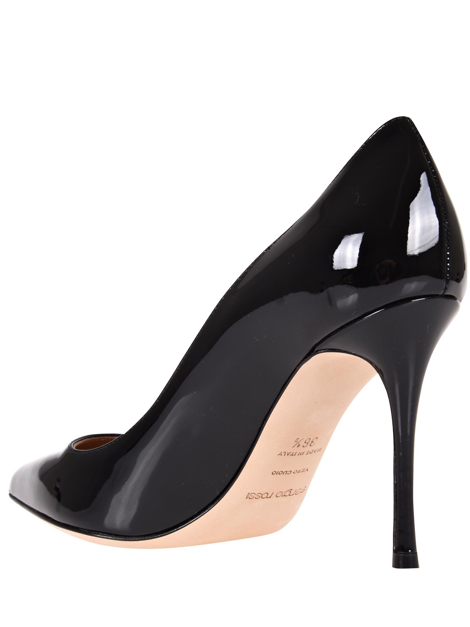 Sergio Rossi Patent Leather High Heels In Black