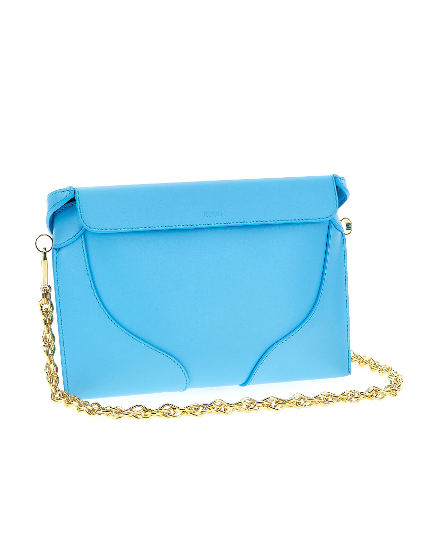 Rodo Logo Shoulder Bag In Blue