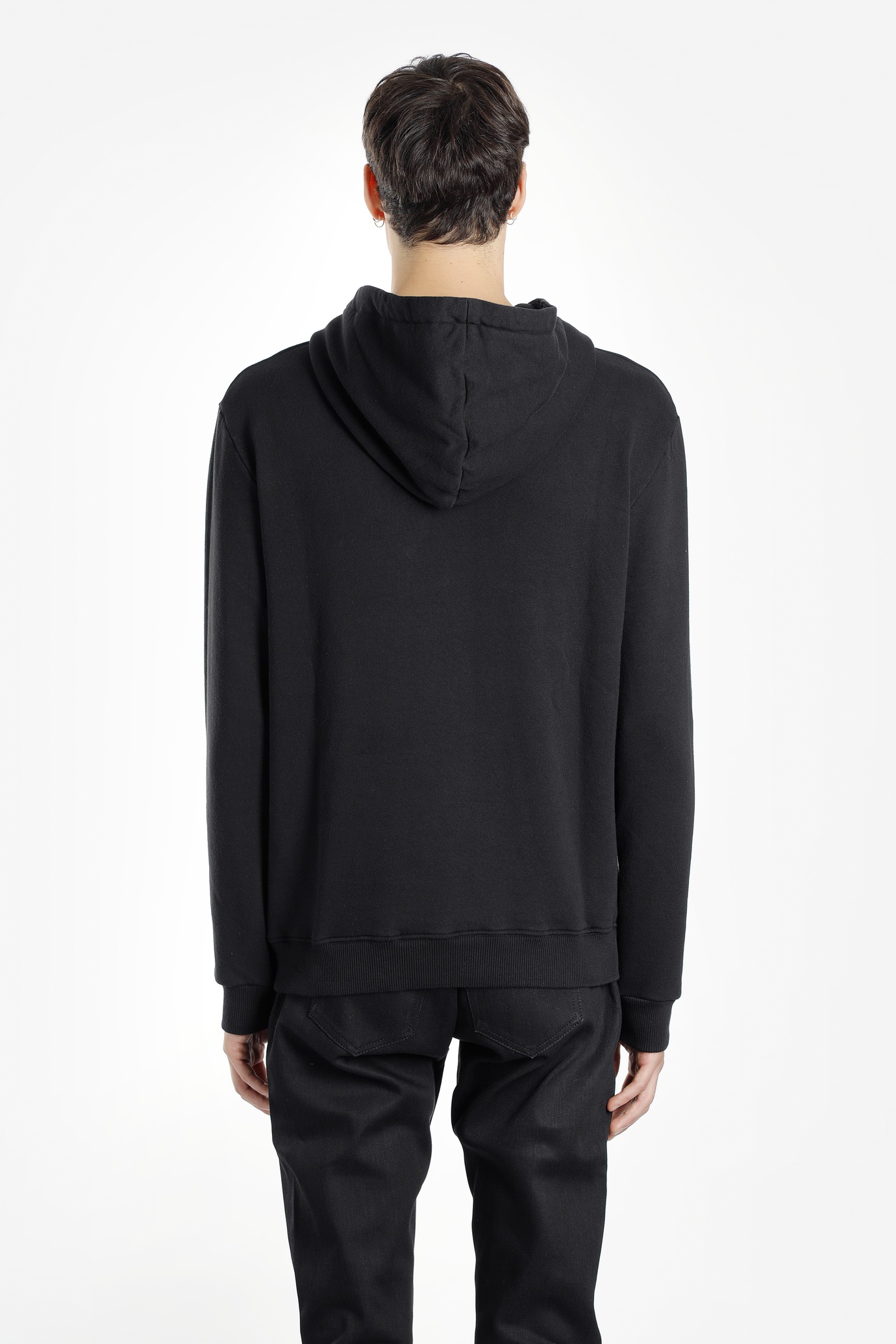 Saint Laurent Hot Multi-star Logo Hooded Sweater In Black