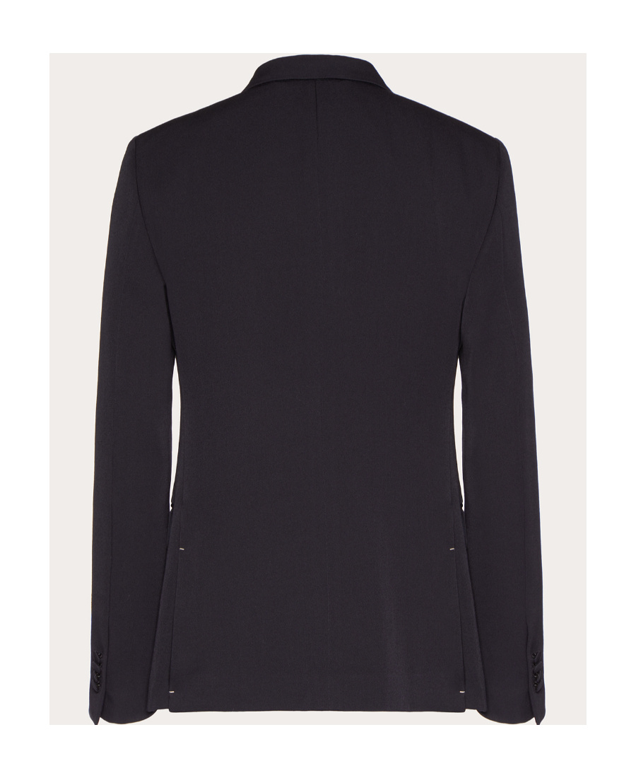 Valentino Sartorial Double-breasted Jacket In Black