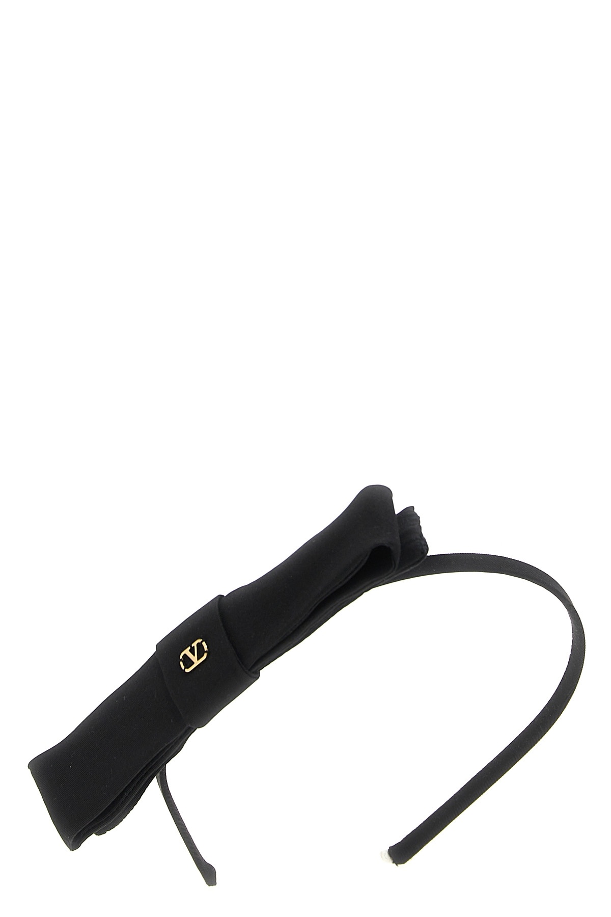Valentino Vlogo Signature Bow Detailed Headband In Black