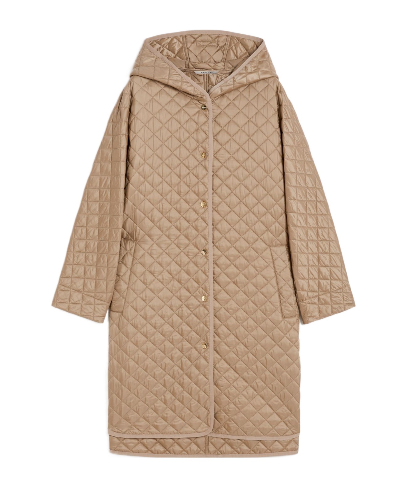 Max Mara Quilted Cotton Jacket In Brown