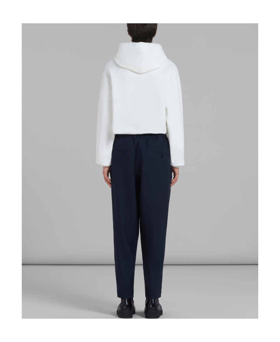 Marni Virgin-wool Tapered Trousers In Black