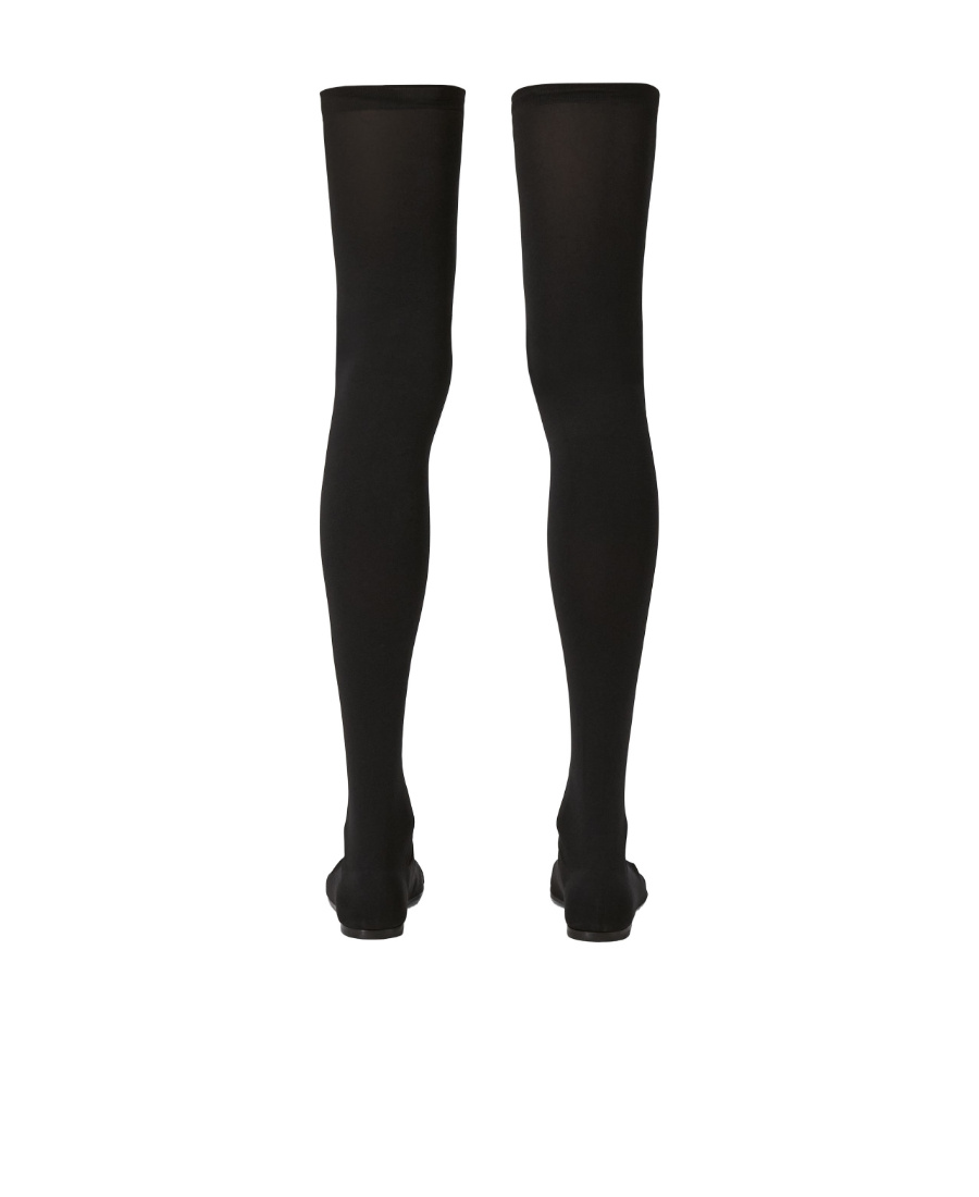 Burberry Ladies Black Marleyton Toe-ring Detail Over-the-knee Sock Boots In Black