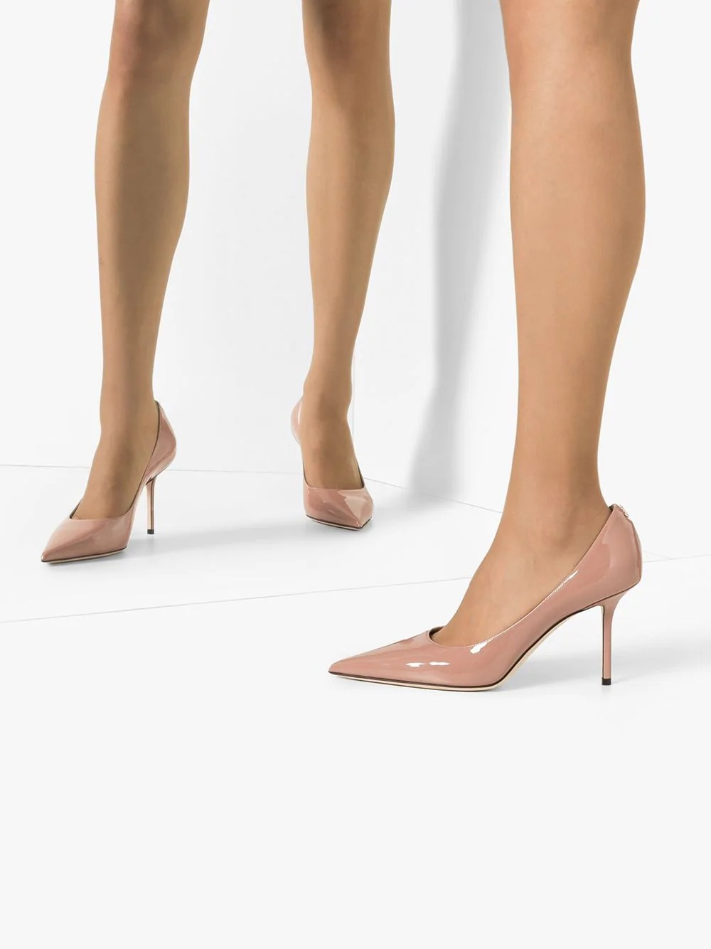 Jimmy Choo 85mm Pointed-toe Patent-leather Pumps In Pink