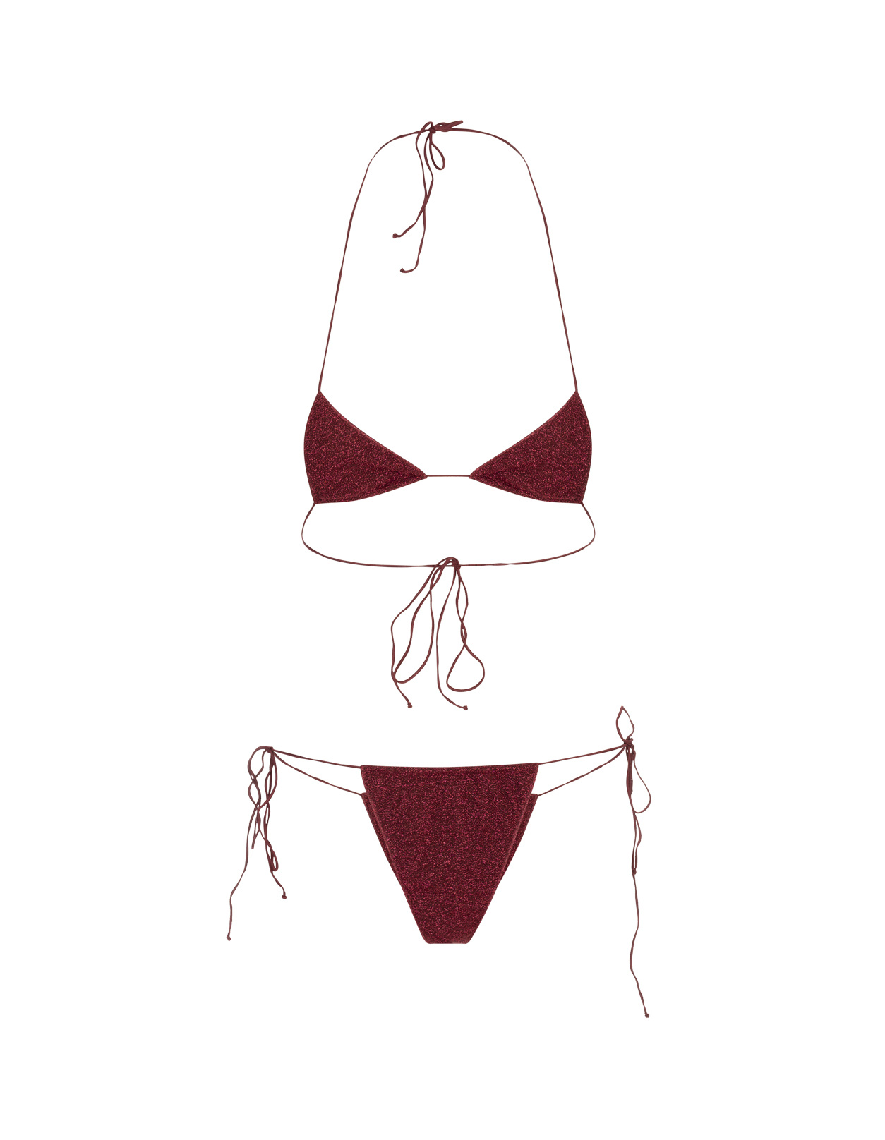 Oseree Triangular Bikini In Brown