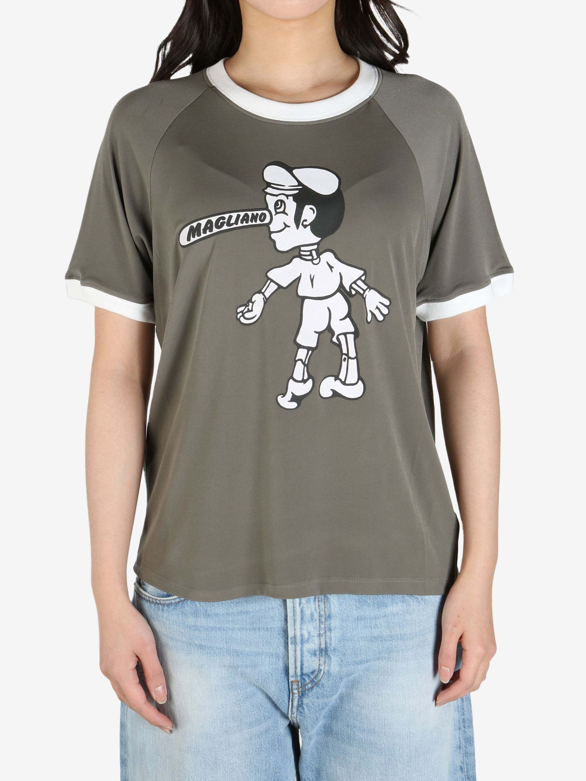 Magliano Britpop Mini Tee In Stone Grey
