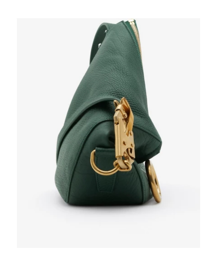 Burberry Small Knight Leather Shoulder Bag In Green