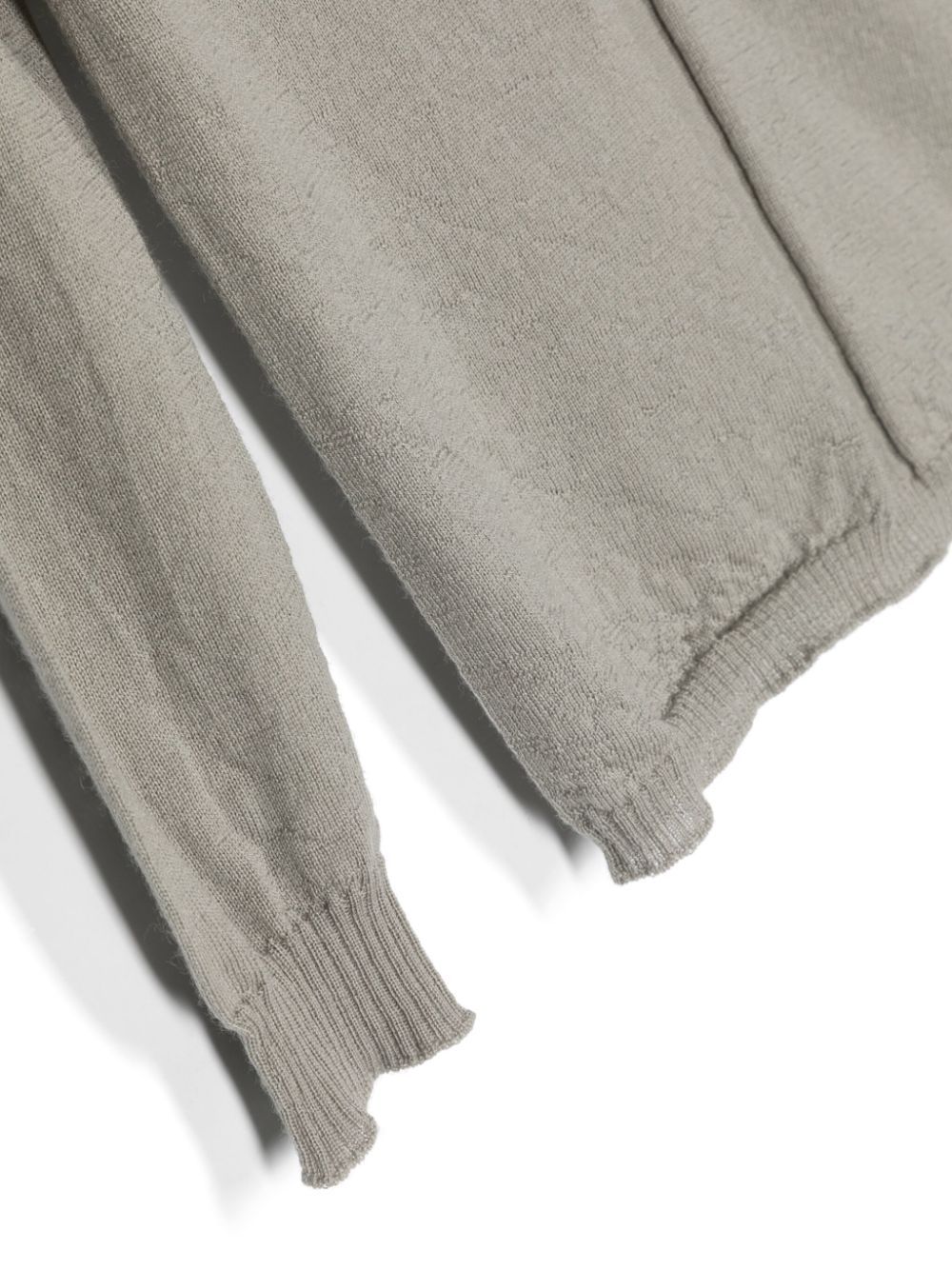 Rick Owens Fine-knit Virgin Wool Hoodie In Gray