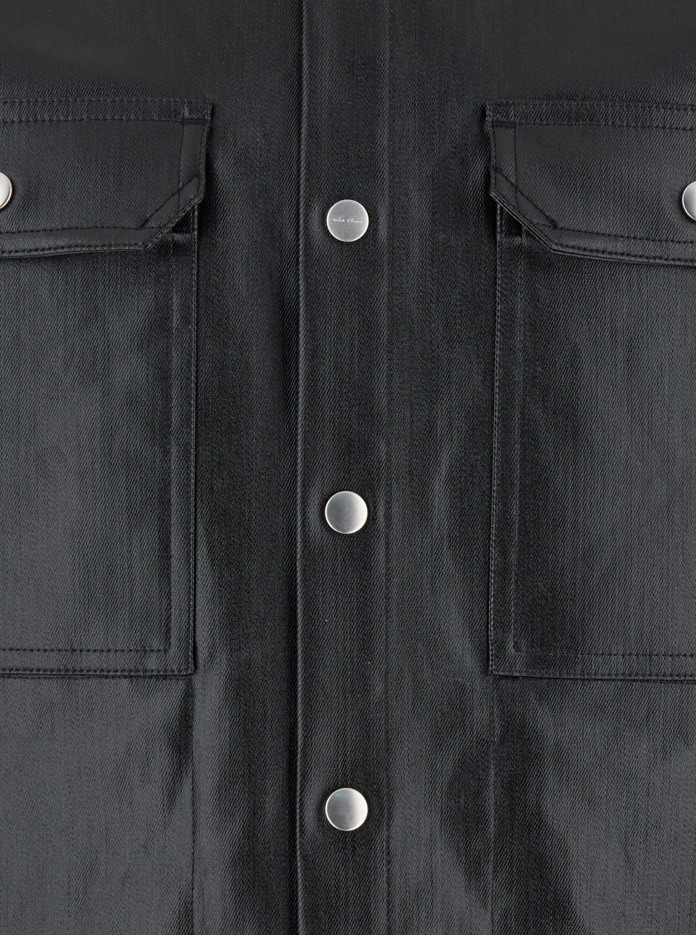 Rick Owens Black Jacket With Patch Pockets On The Chest In Cotton Blend Man In Black