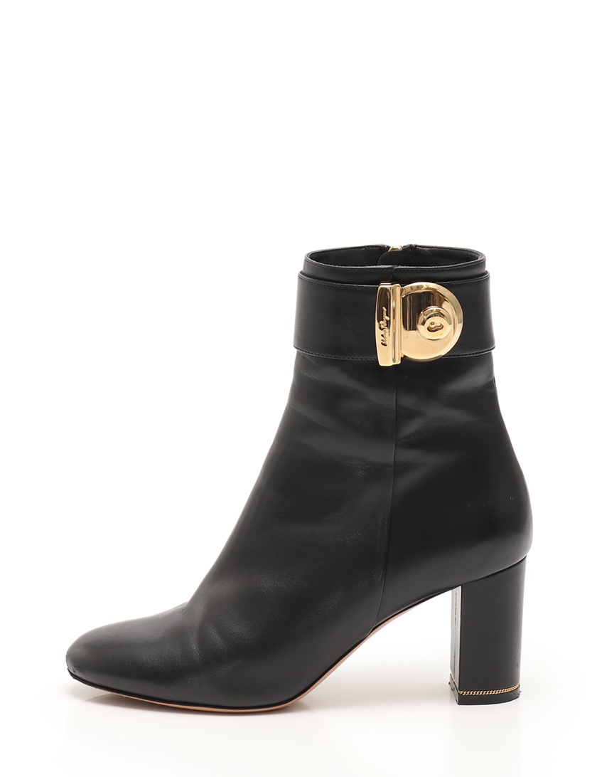 Ferragamo Fiamma High-heeled Boots In Black