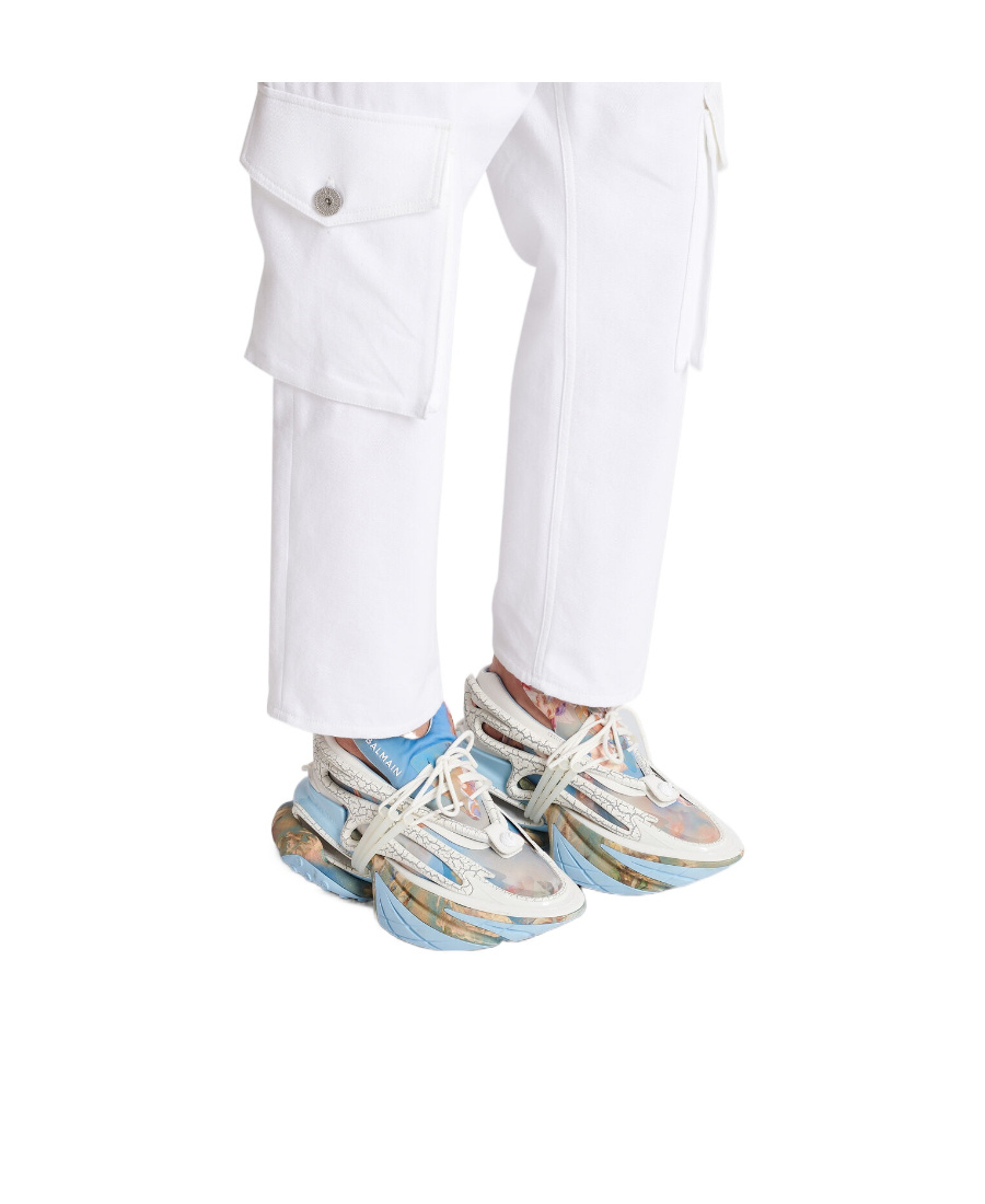 BALMAIN UNICORN TRAINERS IN PRINTED NEOPRENE