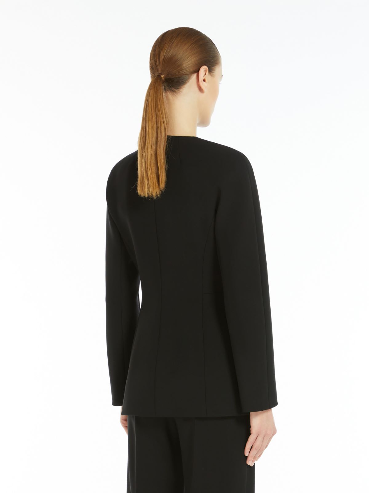 Max Mara Crepe Jersey Jacket In Black
