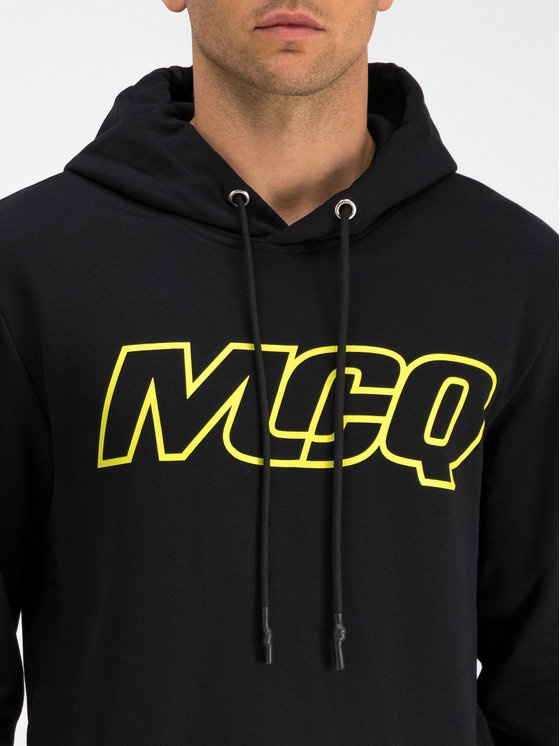 Mcq By Alexander Mcqueen Printed Logo Sweater In Black