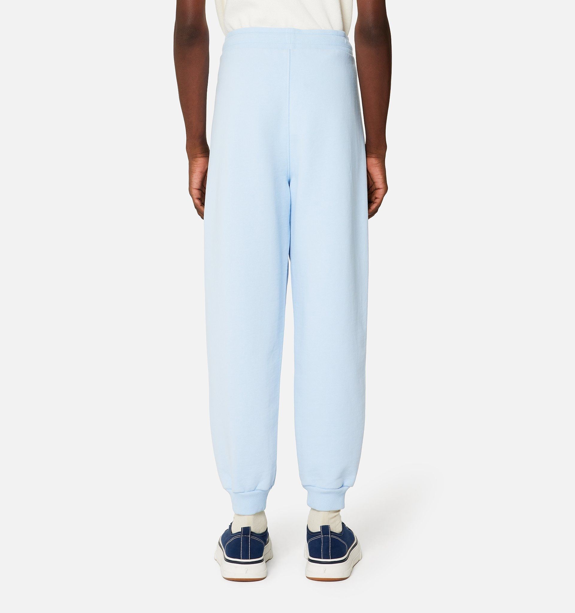 AMI ALEXANDRE MATTIUSSI EMBROIDERED-LOGO COTTON TRACK PANTS 