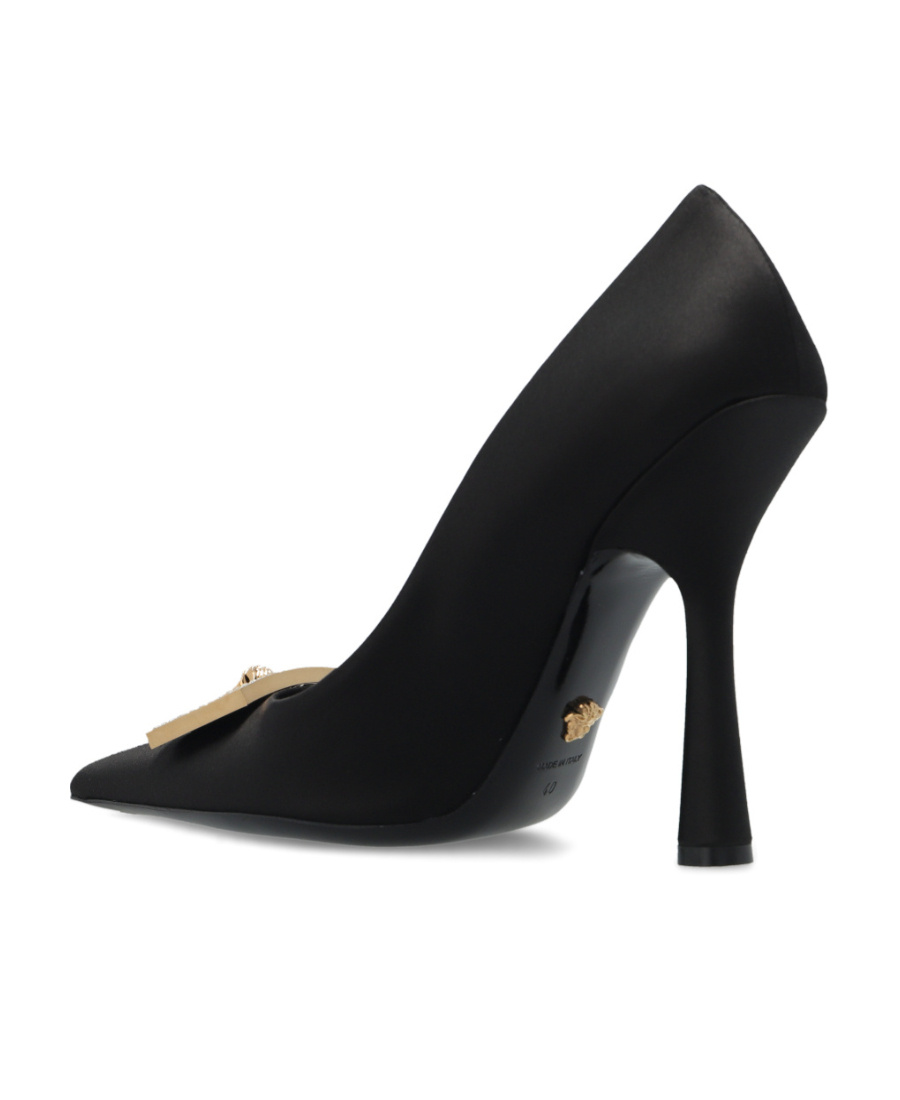 Versace Medusa Biggie Crystal-embellished Pumps In Black