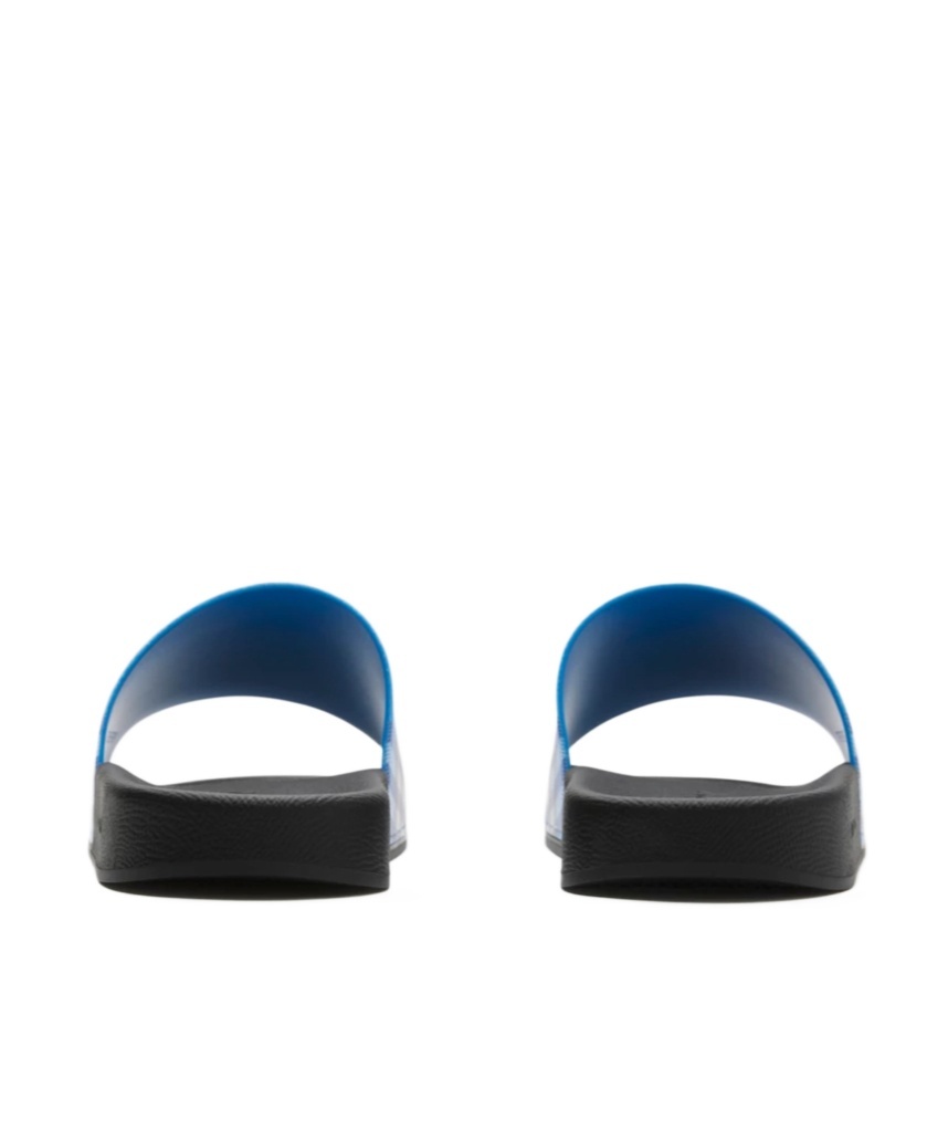 Burberry Checked Canvas Slides In Blue