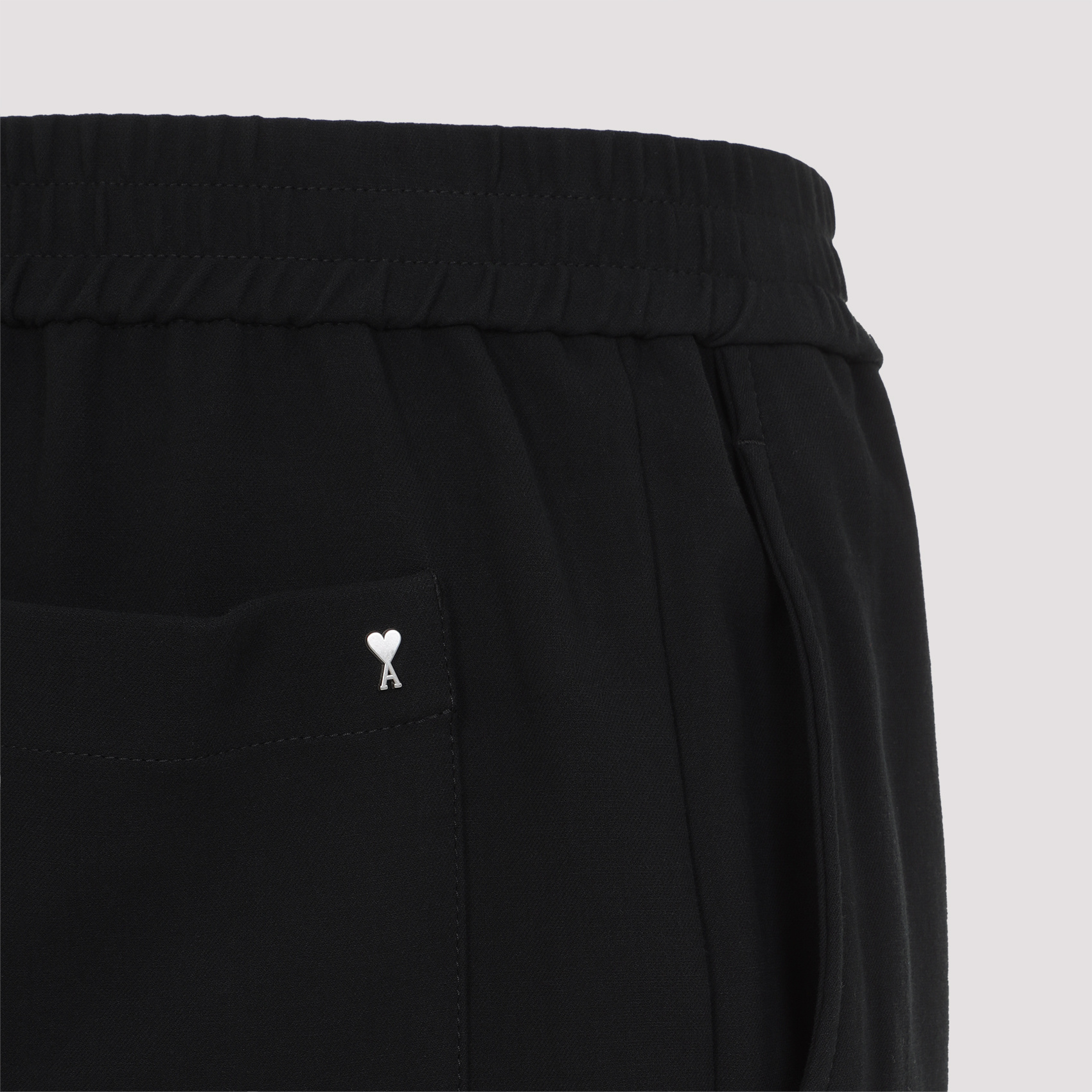 Shop Ami Alexandre Mattiussi Loose Elasticated Large Shorts In Black