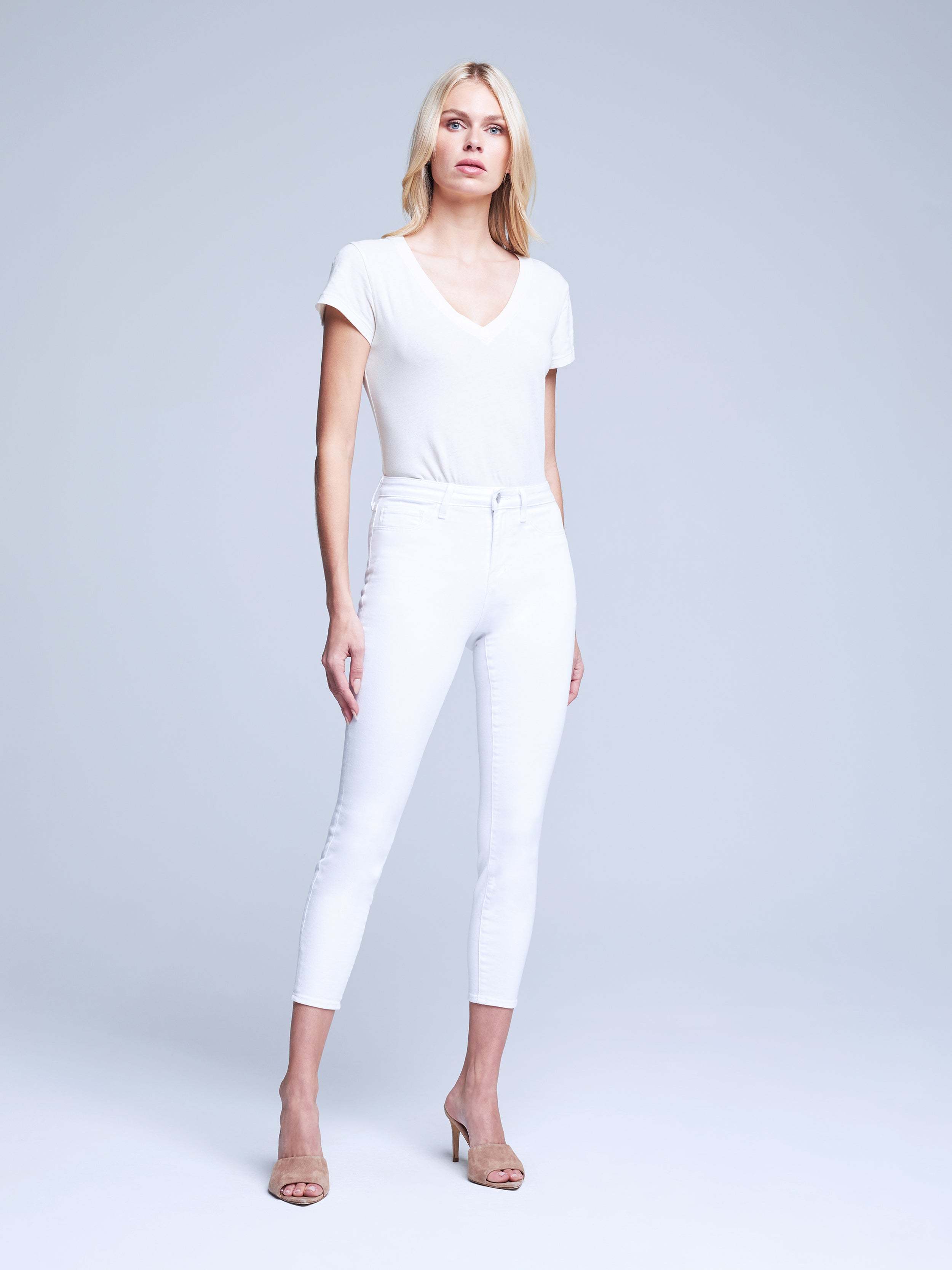 L Agence Margot High-rise Skinny Jean In Blanc In White