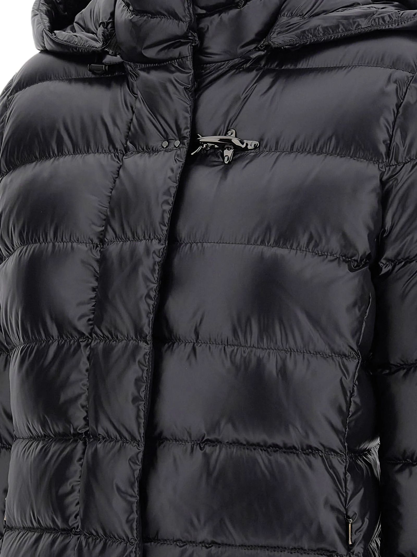 Fay Long-sleeved Down Jacket In Black