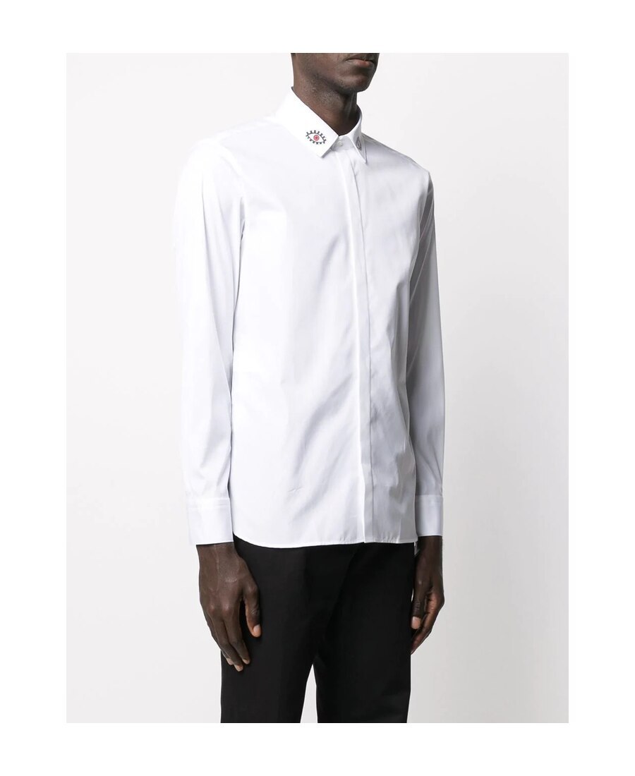 Neil Barrett Eye Printed Button Shirt In White