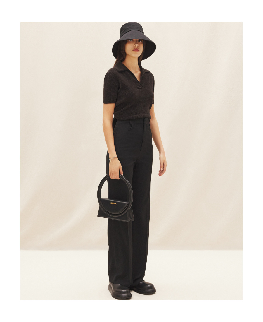 Shop Jacquemus High-waisted Flared Leg Trousers In Black