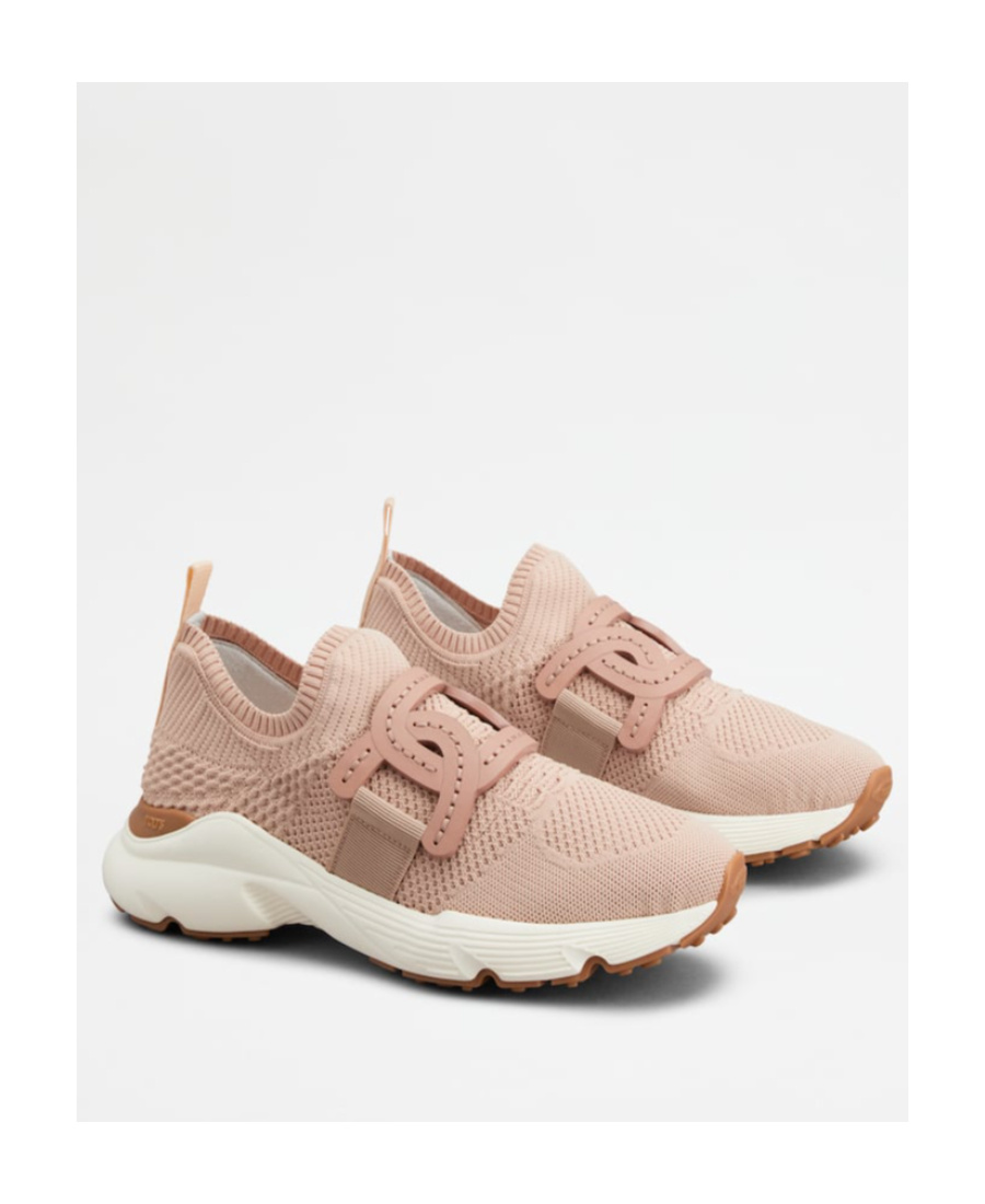 Tod's Technical Fabric Sneakers In Nude
