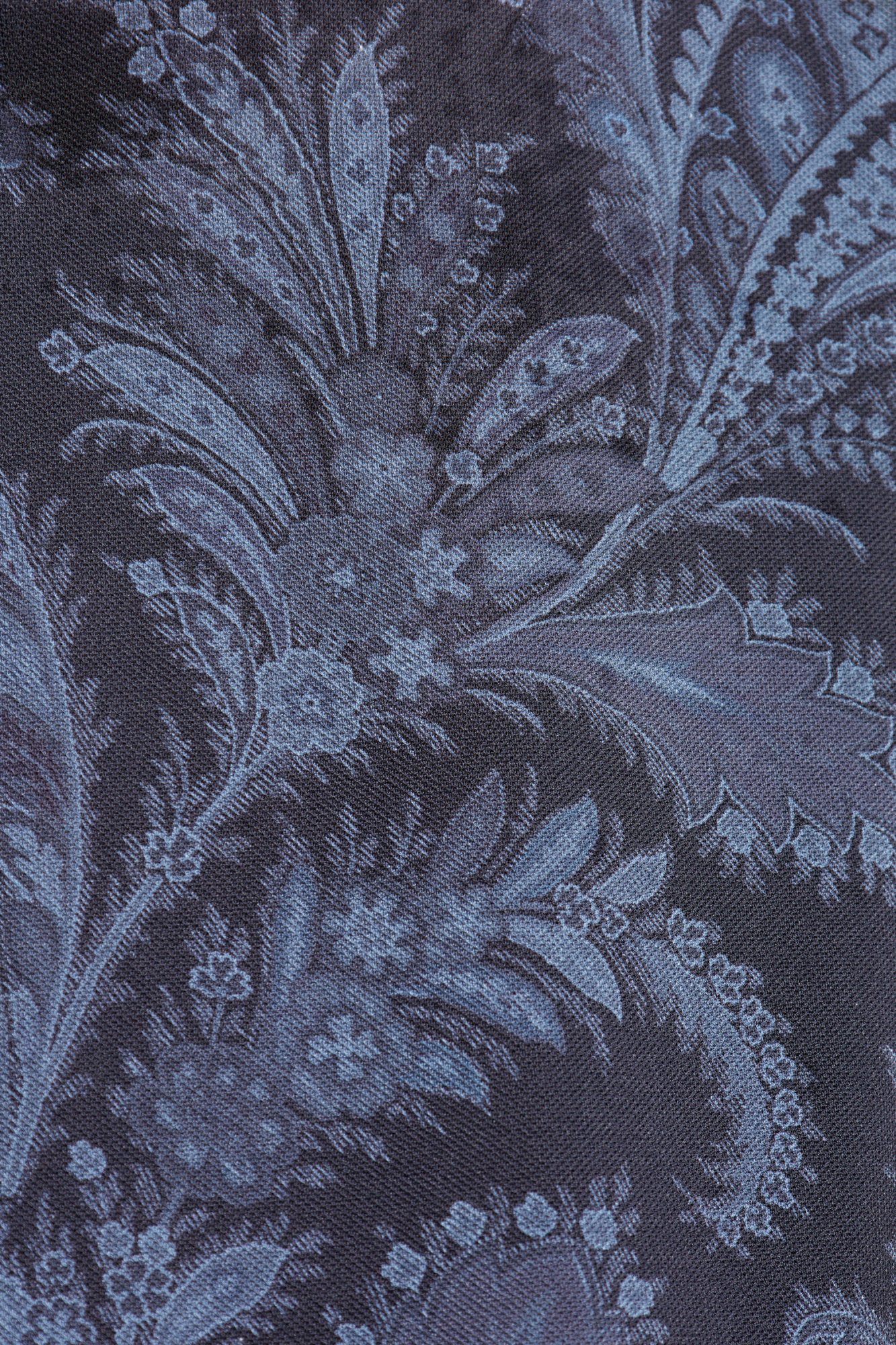 Etro Floral Paisley Print Polo T-shirt In Blue