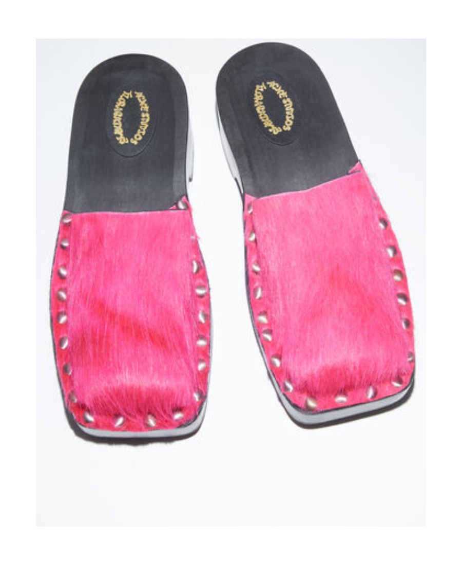 Acne Studios Brushed-effect Leather Mules In Black