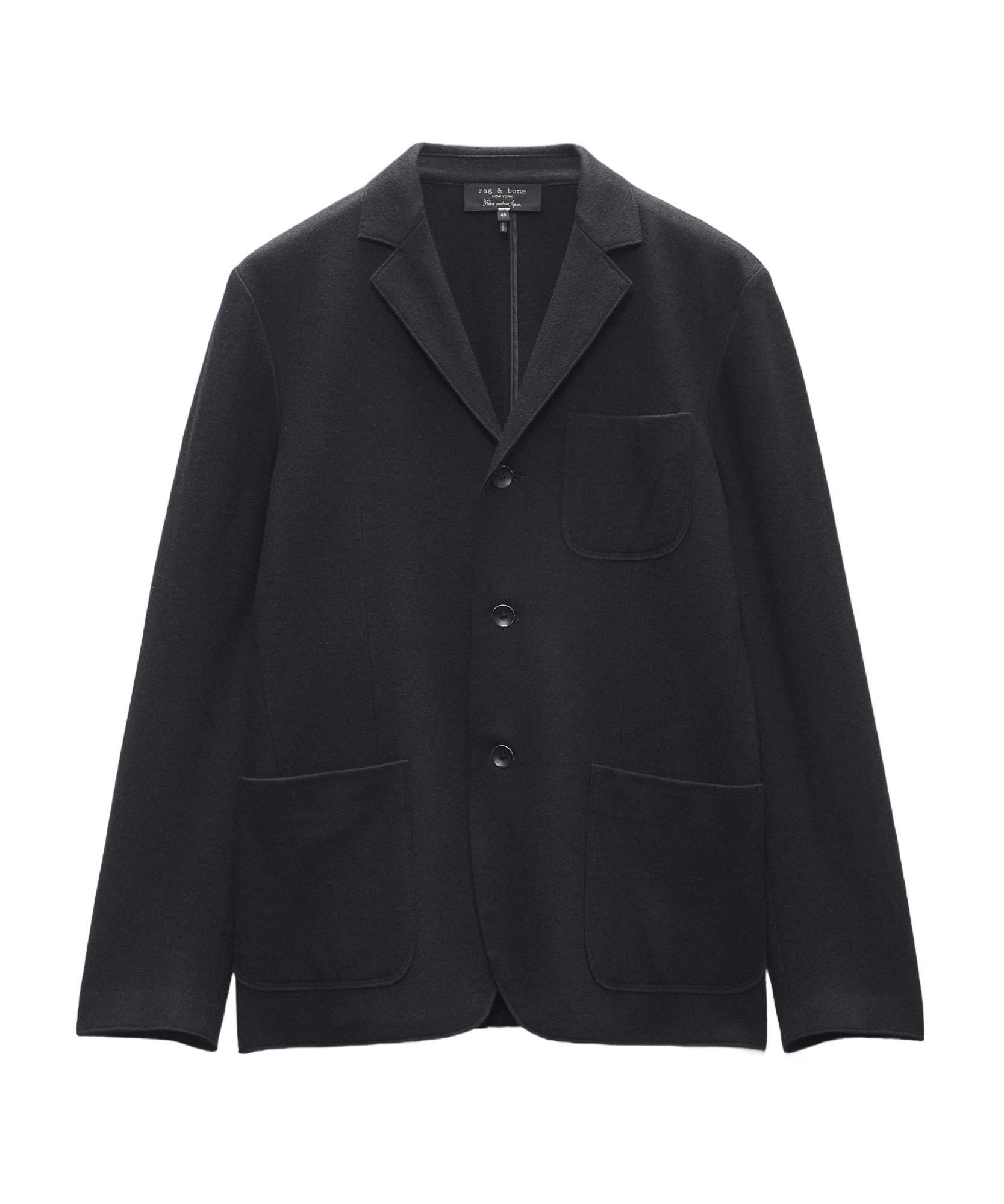 Rag & Bone Long-sleeved Suit Coat In Black