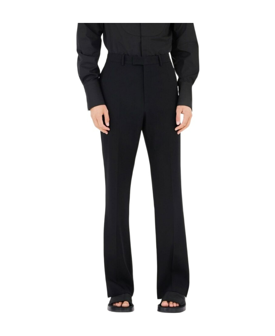 Ferragamo Straight-leg Pleated Trousers In Black