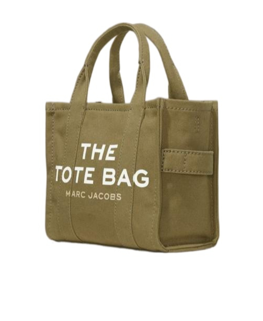 Marc Jacobs Logo Printed Zip-up Small Tote Bag In Brown