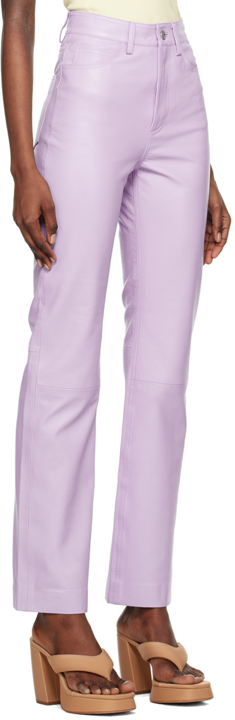 Remain Birger Christensen Belt-loop Casual Pants In Purple