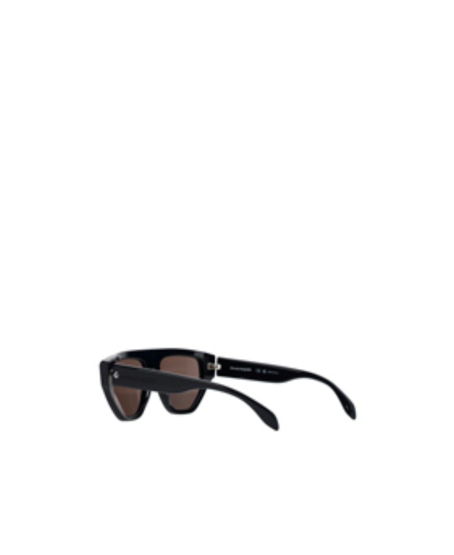 Alexander Mcqueen Spike Studs Geometric-frame Sunglasses In Brown