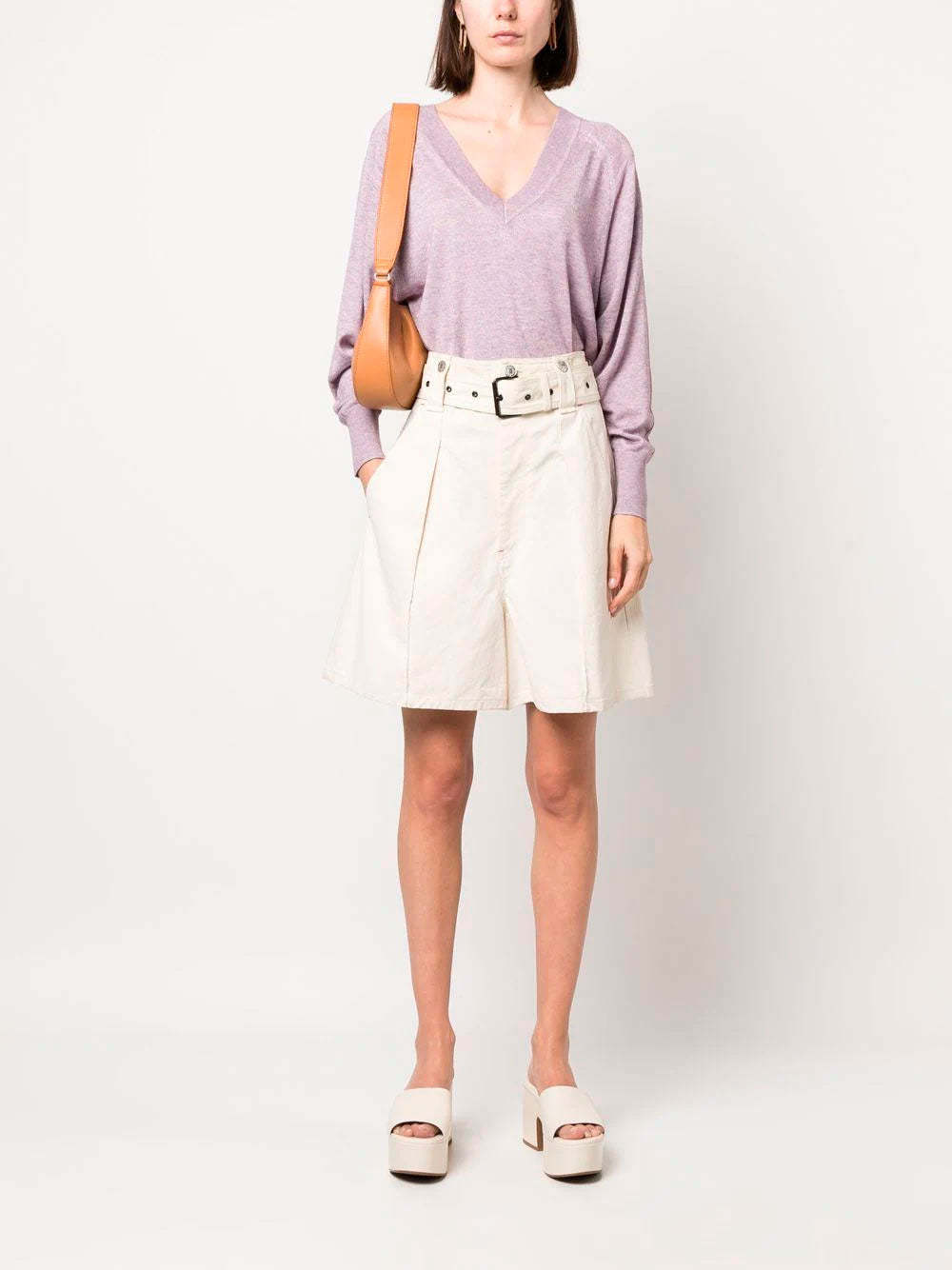 Isabel Marant V-neck Fine Knit In Pink