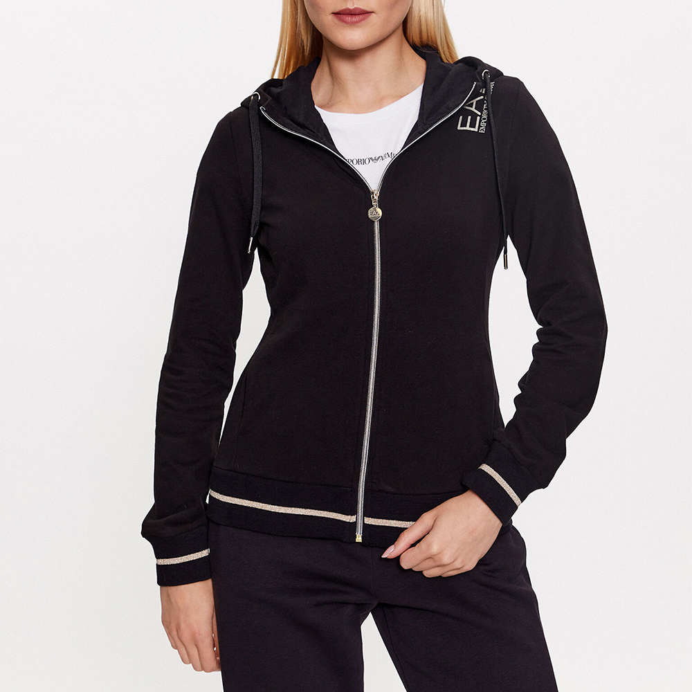 EA7 CORE LADY ZIP-UP HOODIE