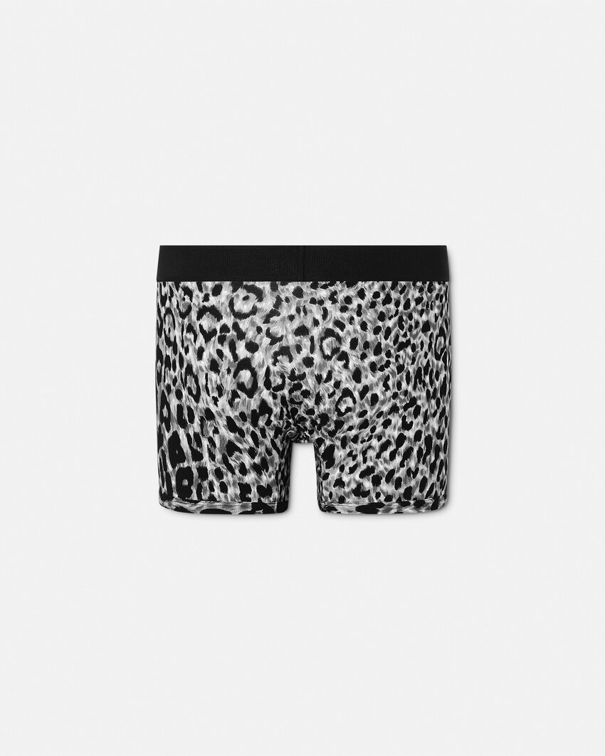 Versace Leopard-print Waistband Boxers In Animal Print