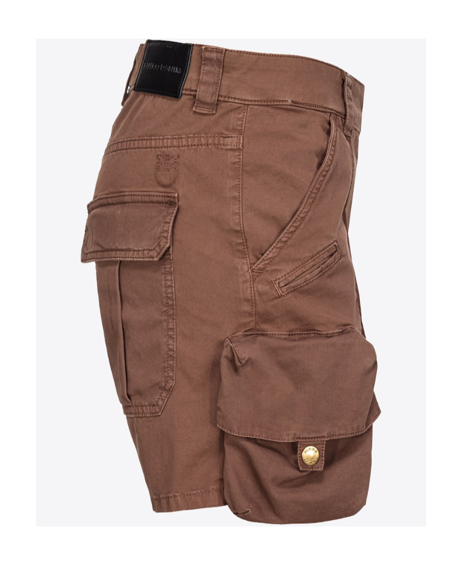 Pinko Utility-inspired Cargo Shorts With Functional Pockets And Fit In Brown